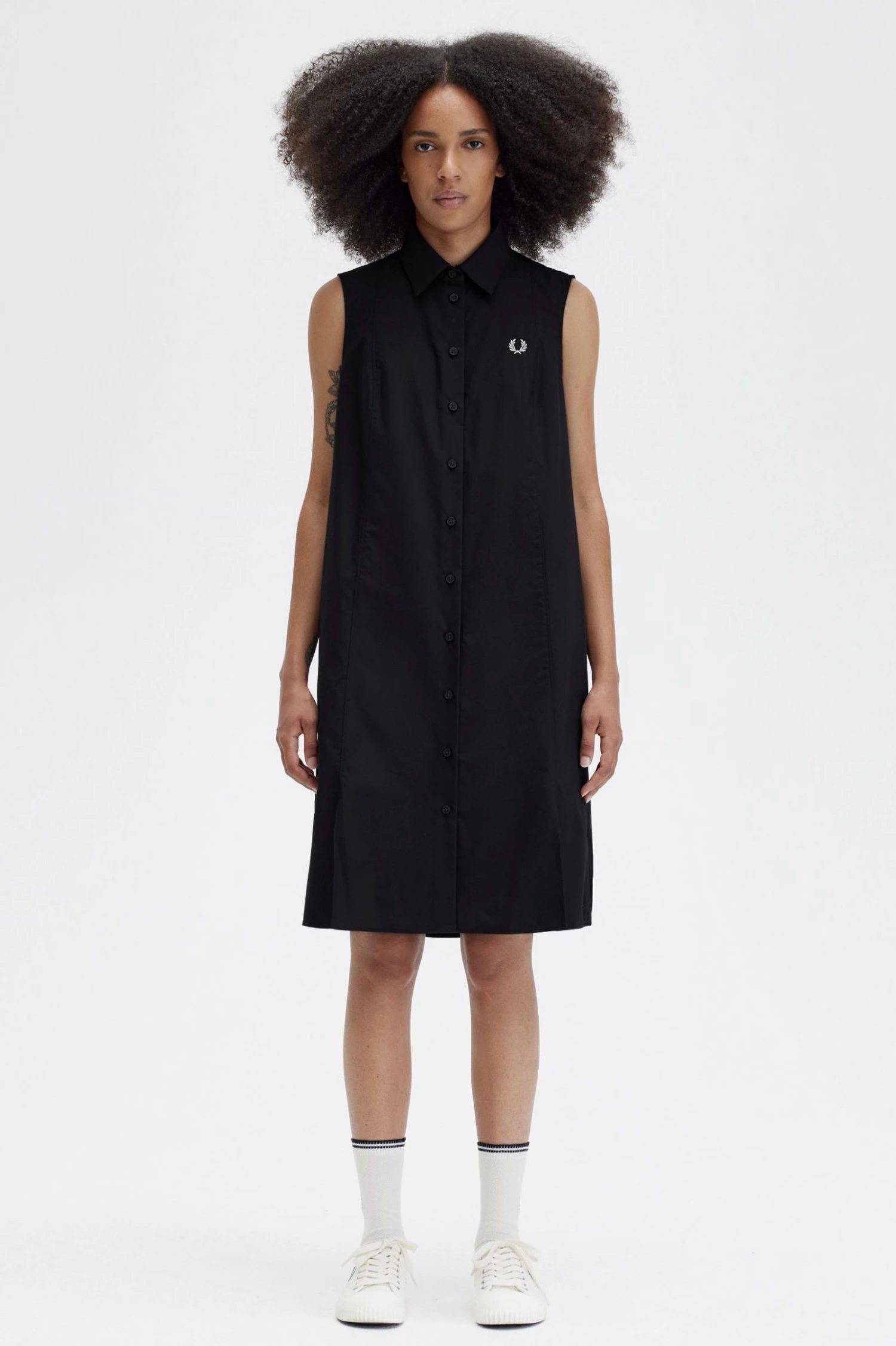 Fred Perry Sleeveless Shirt Dress 1 Fred Perry Sleeveless Shirt Dress