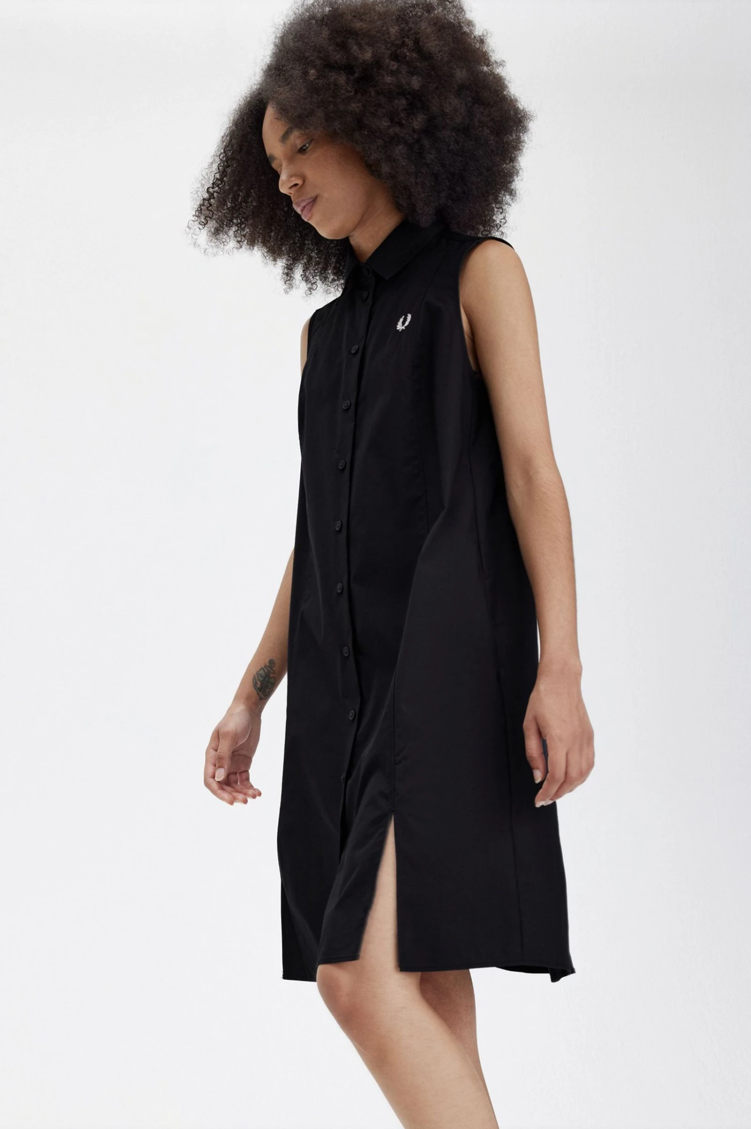 Fred Perry Sleeveless Shirt Dress 5 Fred Perry Sleeveless Shirt Dress - Image 5