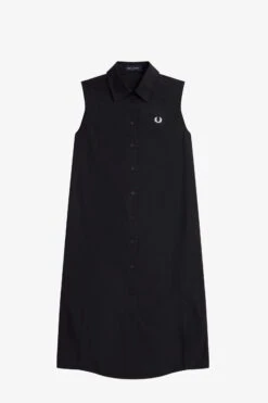 Fred Perry Sleeveless Shirt Dress 12 Fred Perry Sleeveless Shirt Dress -Fred Perry D5173 102 6
