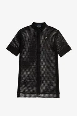 Fred Perry Open-Knit Shirt Dress 12 Fred Perry Open-Knit Shirt Dress -Fred Perry D5176 102 6