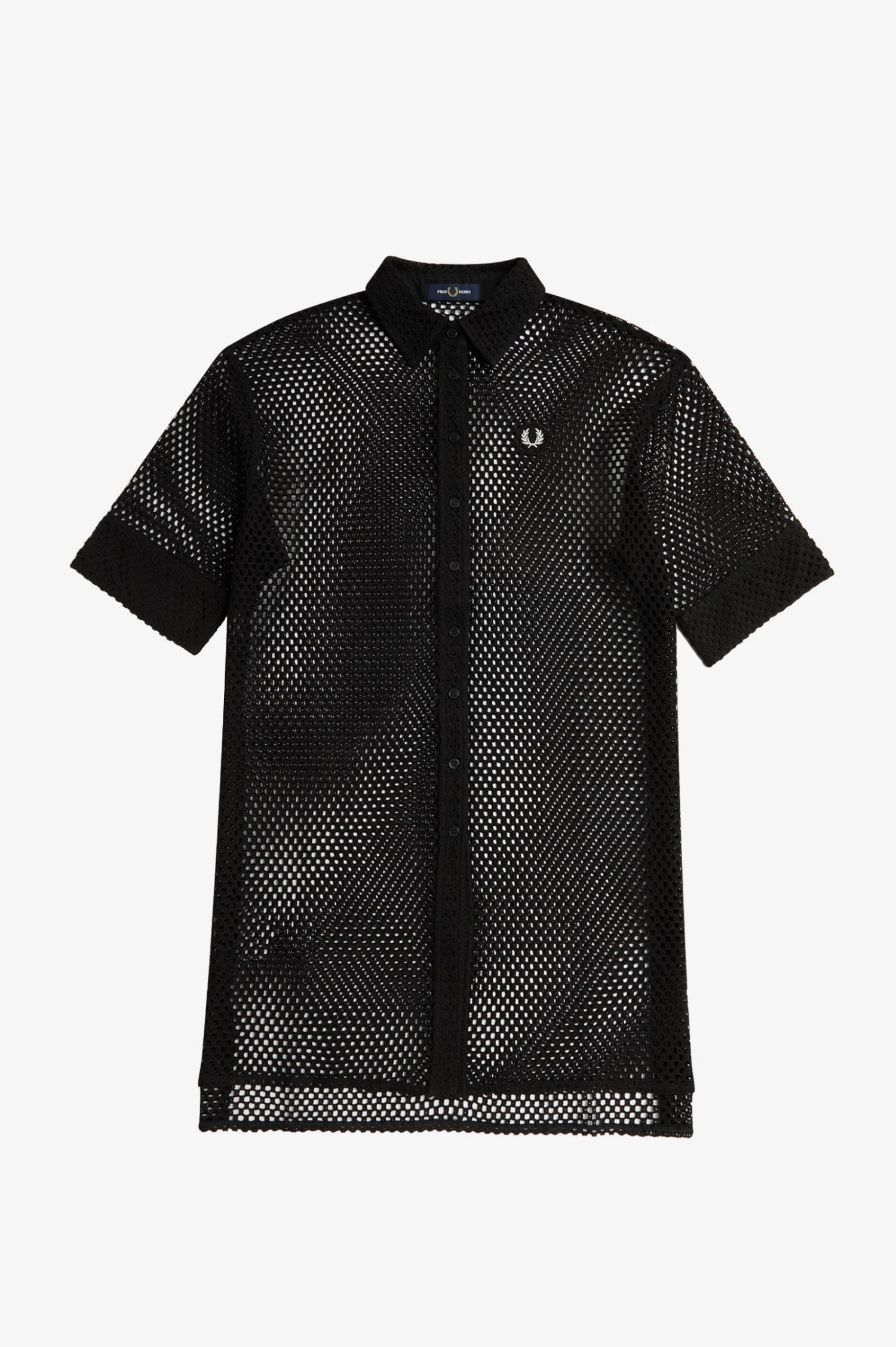 Fred Perry Open-Knit Shirt Dress 6 Fred Perry Open-Knit Shirt Dress - Image 6