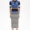 Fred Perry Jacquard Knitted Stripe Dress