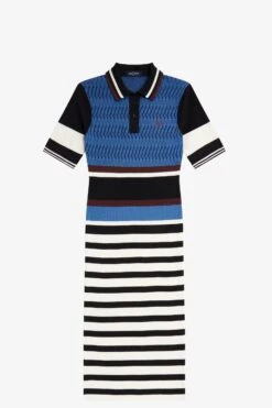 Fred Perry Jacquard Knitted Stripe Dress -Fred Perry D5179 E64 7