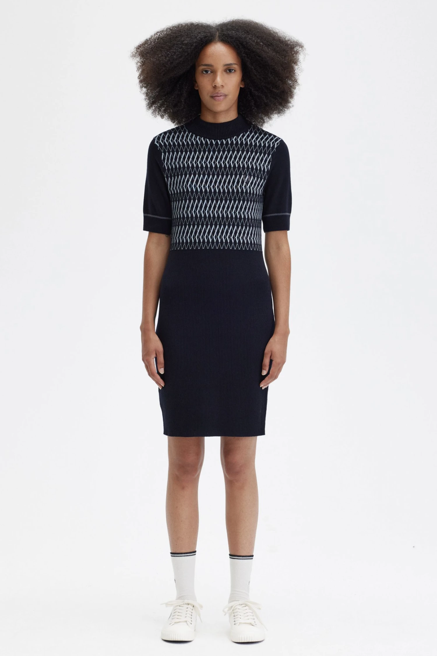 Fred Perry Jacquard Knitted Dress 1 Fred Perry Jacquard Knitted Dress