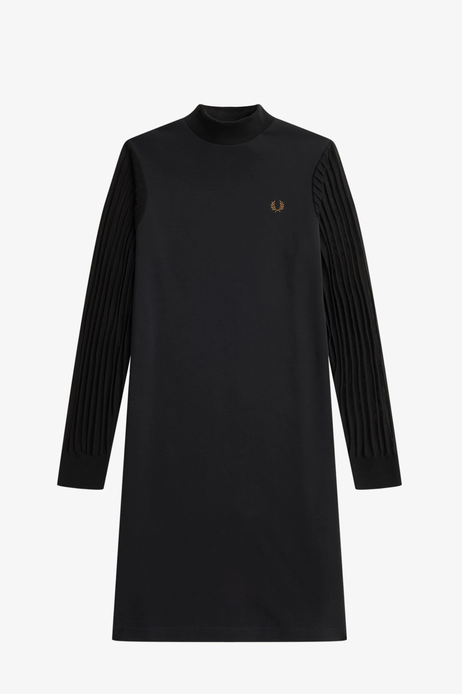 Fred Perry Sheer Sleeve Mock Neck Dress 10 Fred Perry Sheer Sleeve Mock Neck Dress - Image 10