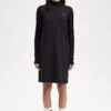 Fred Perry Sheer Sleeve Mock Neck Dress
