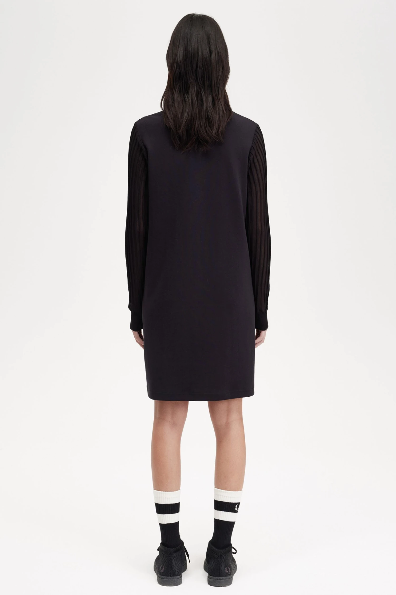 Fred Perry Sheer Sleeve Mock Neck Dress 6 Fred Perry Sheer Sleeve Mock Neck Dress - Image 6