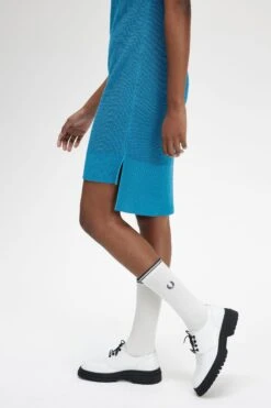 Fred Perry Knitted Shirt Dress -Fred Perry D6161 S10 V2 Q323 ED1