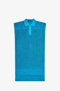 Fred Perry Knitted Shirt Dress -Fred Perry D6161 S10 V2 Q323 FLATFRONT