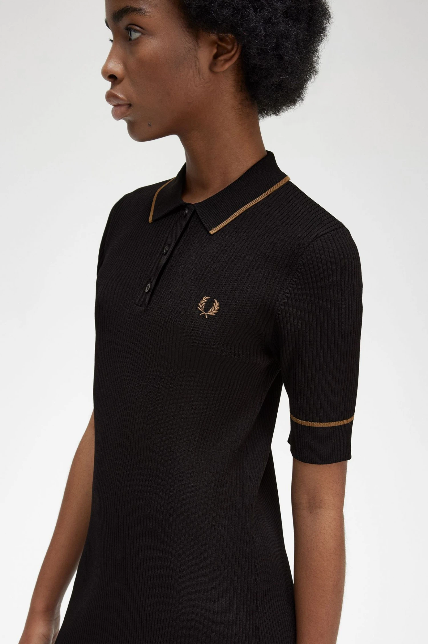 Fred Perry Ribbed Knitted Shirt Dress 5 Fred Perry Ribbed Knitted Shirt Dress - Image 5