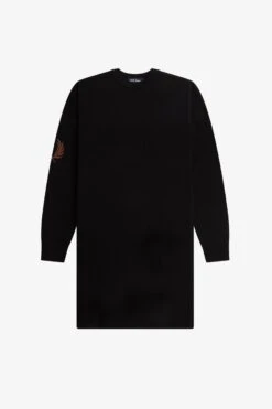 Fred Perry Laurel Wreath Knitted Dress 10 Fred Perry Laurel Wreath Knitted Dress -Fred Perry D6164 102 V2 Q323 FLATFRONT