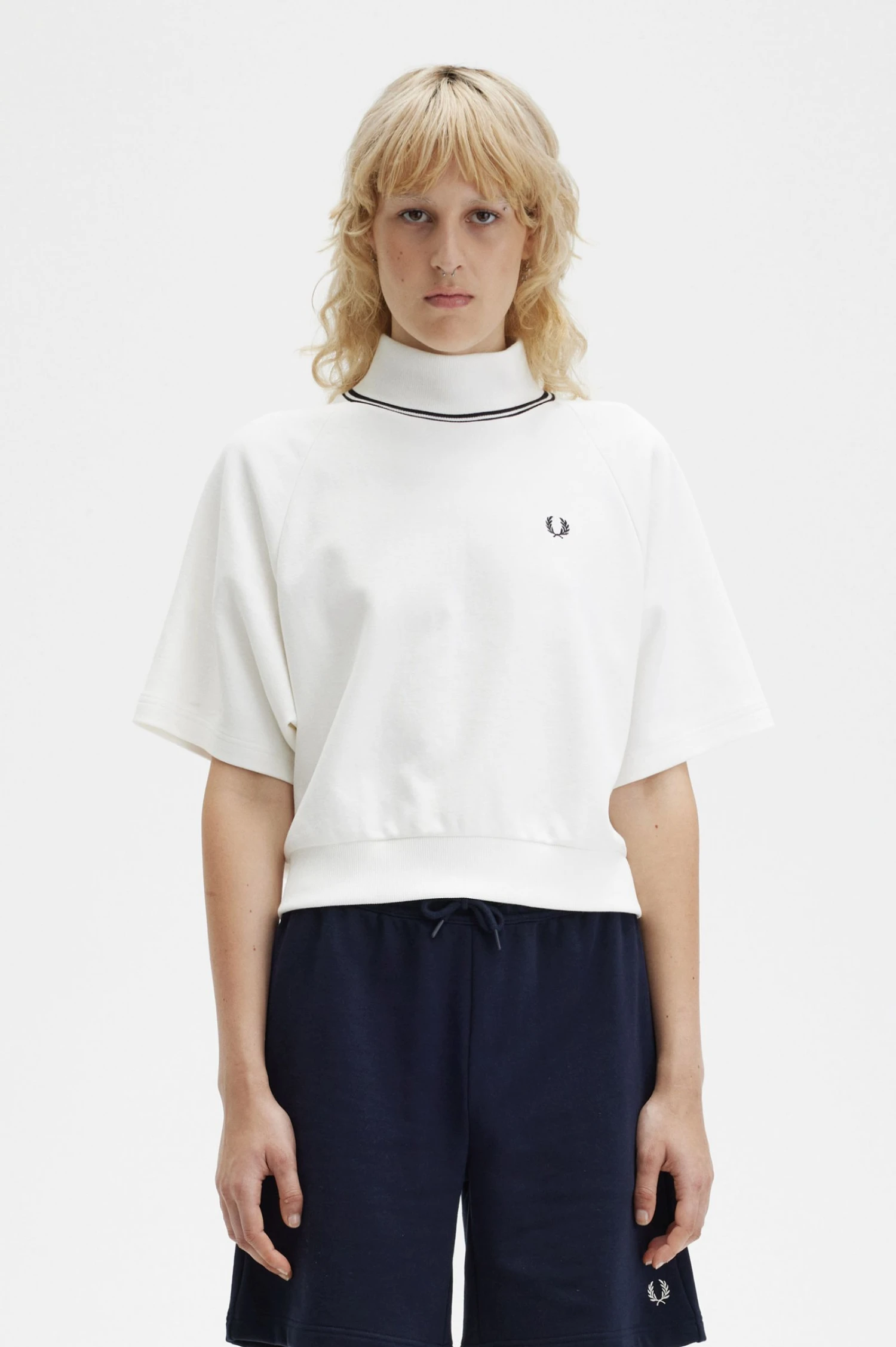 Fred Perry Tipped Mock Neck Top 1 Fred Perry Tipped Mock Neck Top