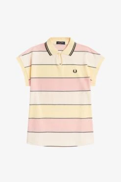 Fred Perry Striped Keyhole Piqué Shirt 10 Fred Perry Striped Keyhole Piqué Shirt -Fred Perry G5155 R32 5