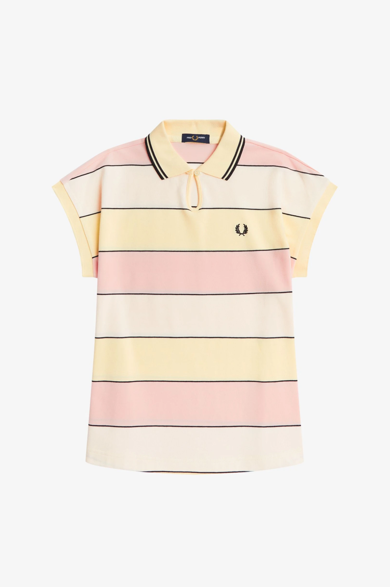 Fred Perry Striped Keyhole Piqué Shirt 5 Fred Perry Striped Keyhole Piqué Shirt - Image 5