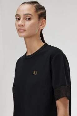 Fred Perry Sheer Trim Piqué T-Shirt -Fred Perry G6119 102 V2 Q323 ED1
