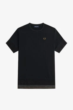 Fred Perry Sheer Trim Piqué T-Shirt -Fred Perry G6119 102 V2 Q323 FLATFRONT