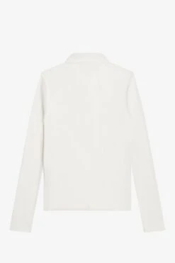 Fred Perry Long Sleeve Ribbed Polo Shirt 11 Fred Perry Long Sleeve Ribbed Polo Shirt -Fred Perry G6129 129 V2 Q323 FLATBACK