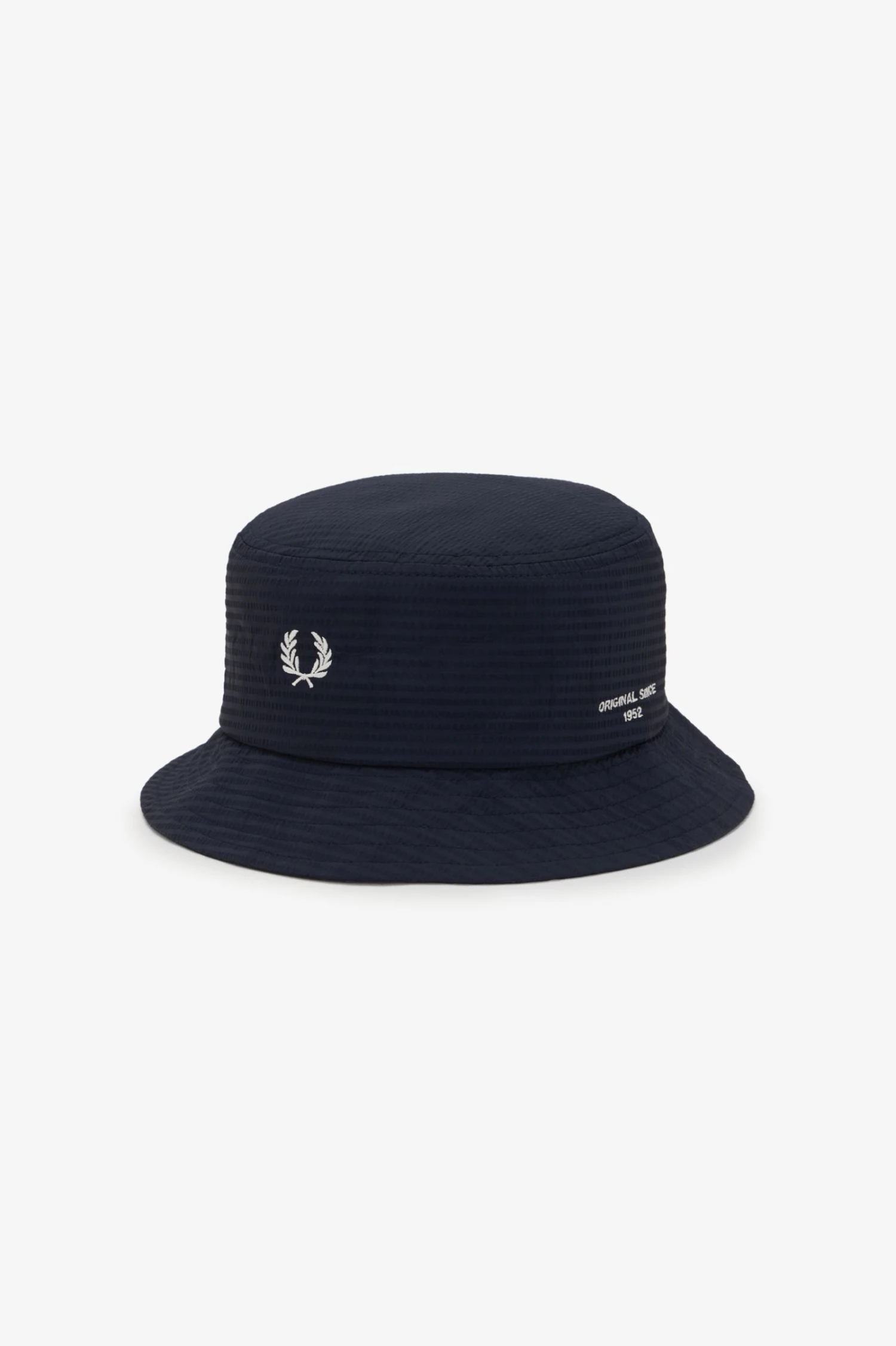 Fred Perry Dual Branded Seersucker Bucket Hat 1 Fred Perry Dual Branded Seersucker Bucket Hat