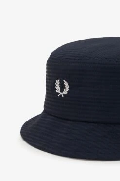 Fred Perry Dual Branded Seersucker Bucket Hat 5 Fred Perry Dual Branded Seersucker Bucket Hat -Fred Perry HW5657 637 3