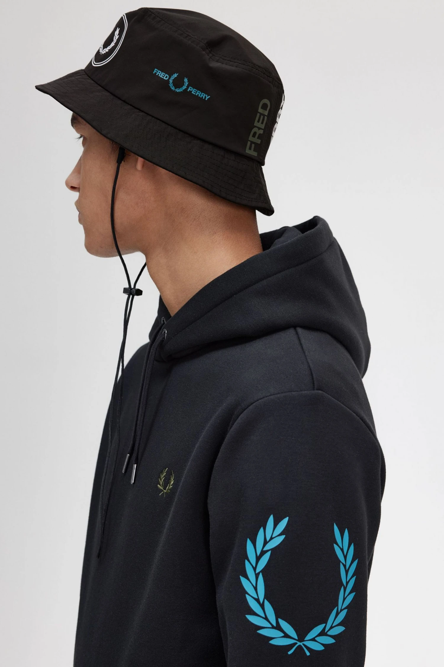 Fred Perry Graphic Branding Bucket Hat 5 Fred Perry Graphic Branding Bucket Hat - Image 5