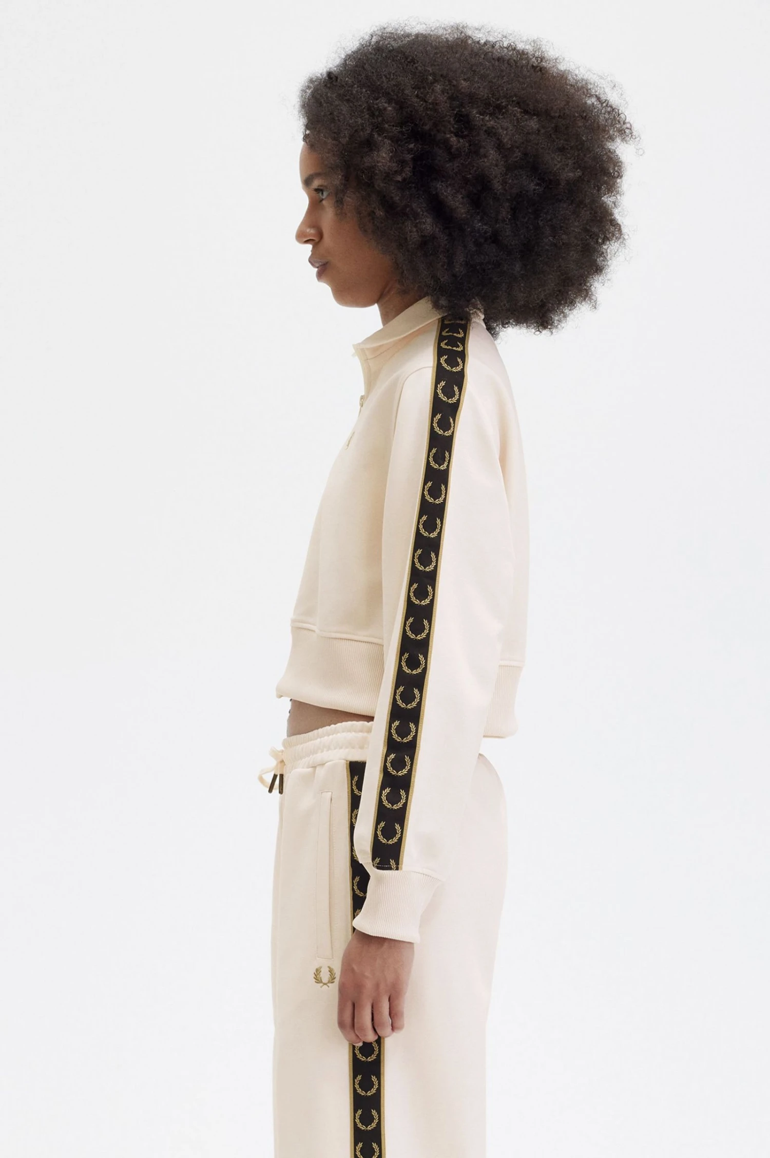 Fred Perry Cropped Taped Track Jacket 2 Fred Perry Cropped Taped Track Jacket - Image 2