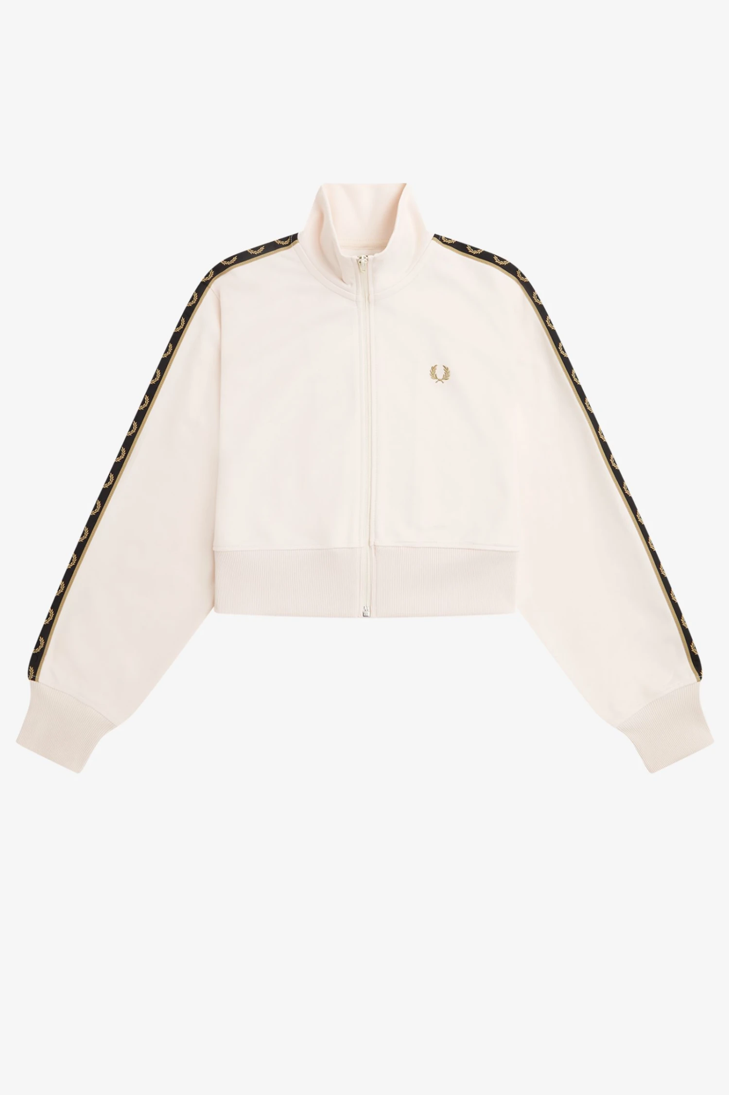 Fred Perry Cropped Taped Track Jacket 6 Fred Perry Cropped Taped Track Jacket - Image 6