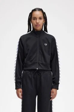 Fred Perry Cropped Taped Track Jacket