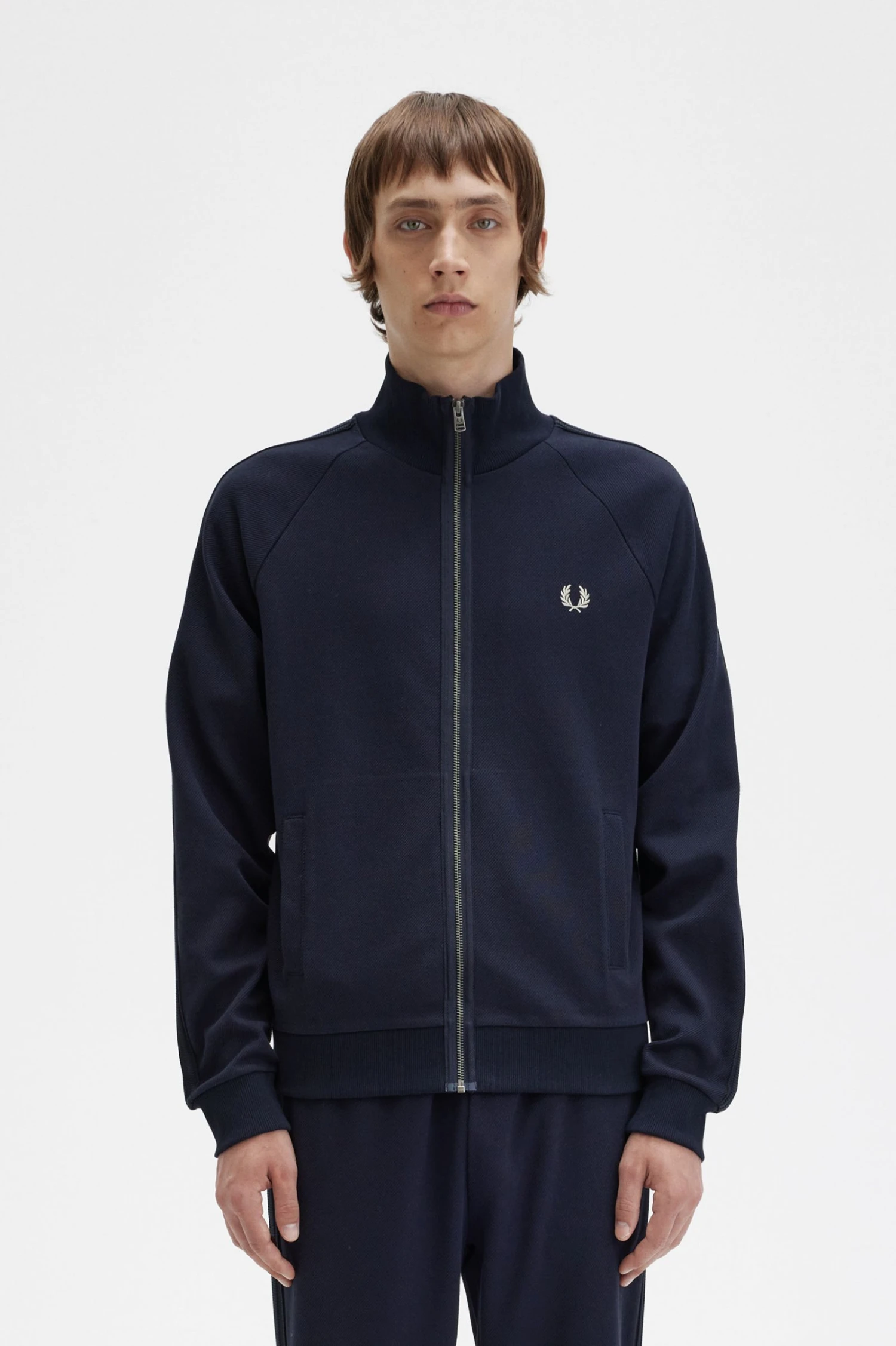 Fred Perry Knitted Tape Track Jacket 1 Fred Perry Knitted Tape Track Jacket