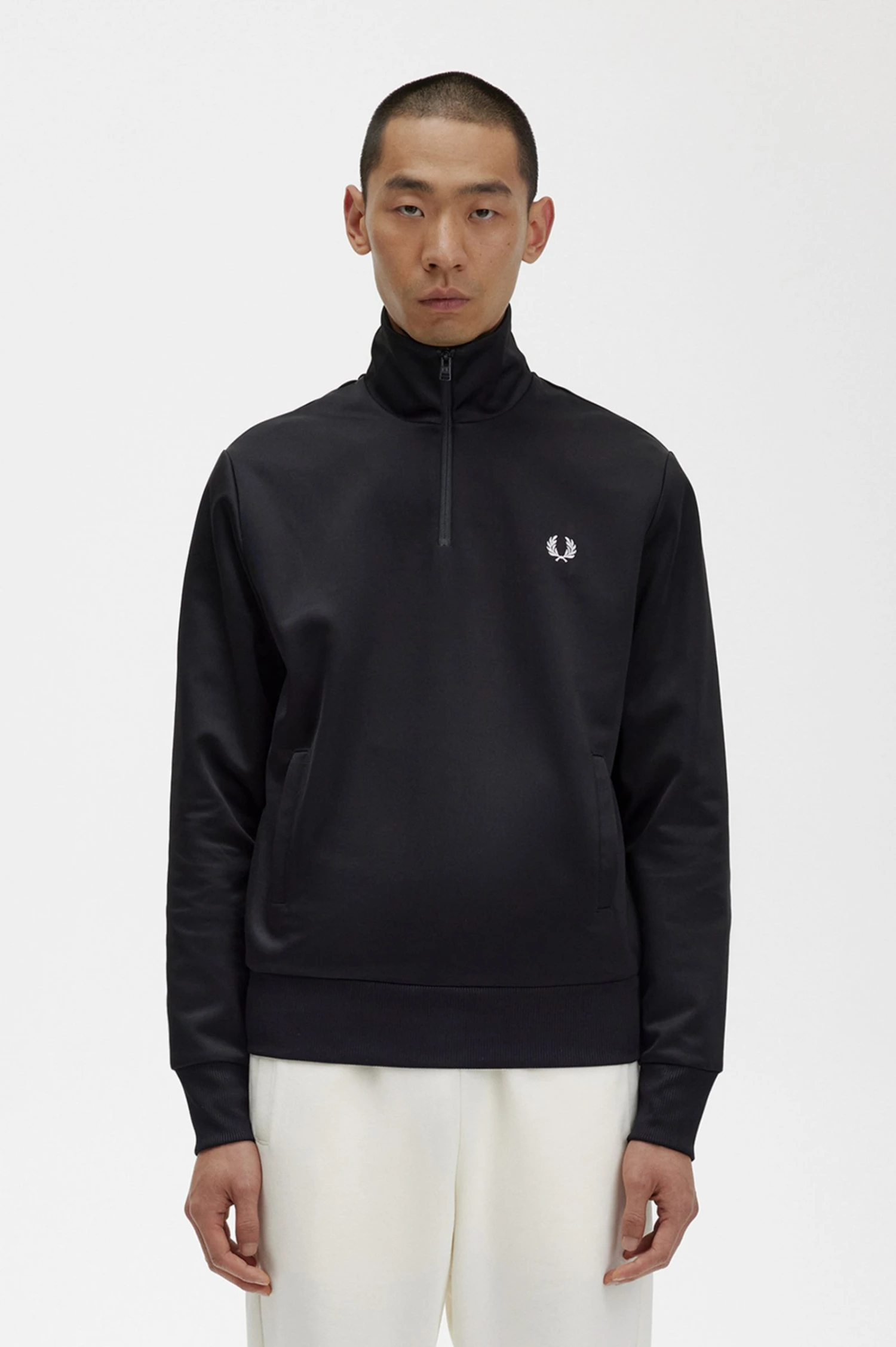 Fred Perry Branded Collar Track Jacket 1 Fred Perry Branded Collar Track Jacket