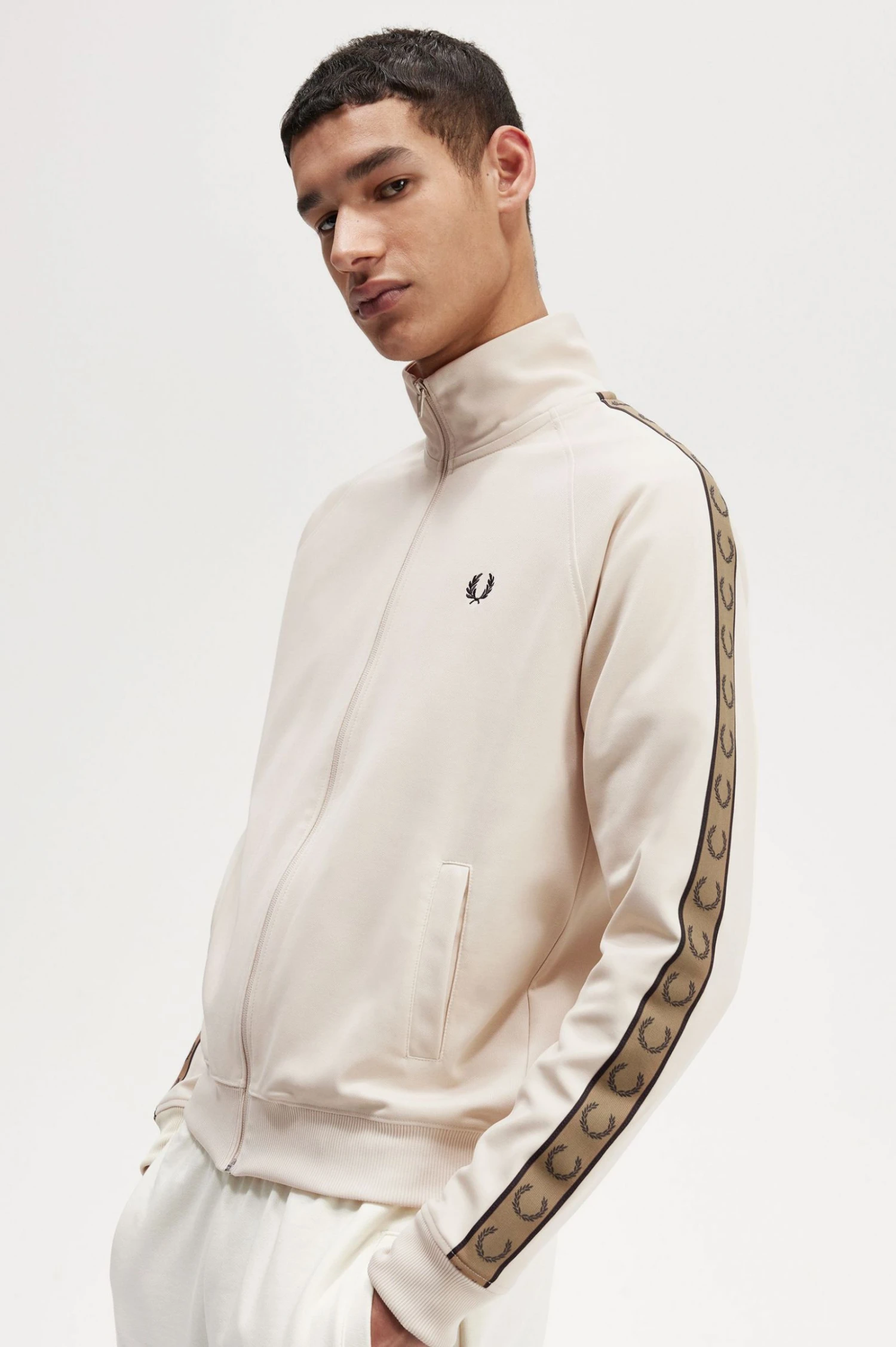 Fred Perry Contrast Tape Track Jacket 4 Fred Perry Contrast Tape Track Jacket - Image 4
