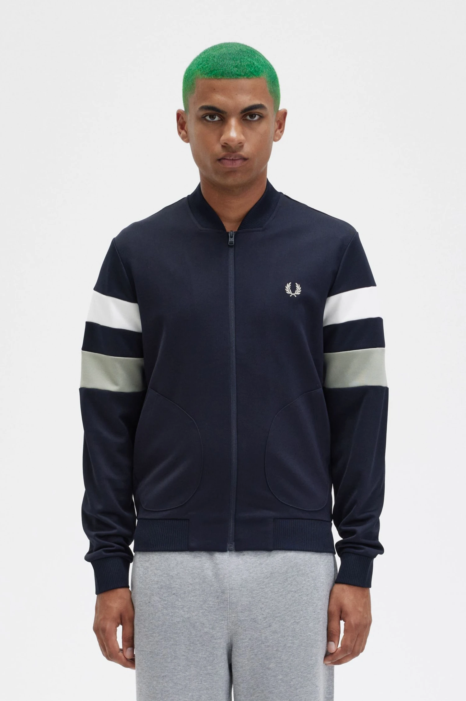Fred Perry Tipped Sleeve Track Jacket 1 Fred Perry Tipped Sleeve Track Jacket