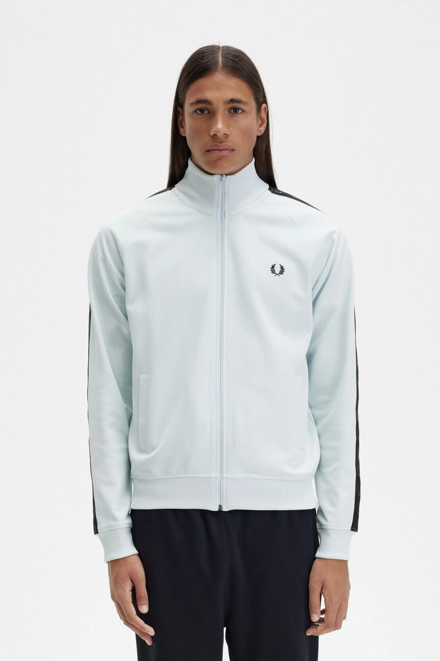 Fred Perry Tonal Taped Track Jacket 2 Fred Perry Tonal Taped Track Jacket - Image 2