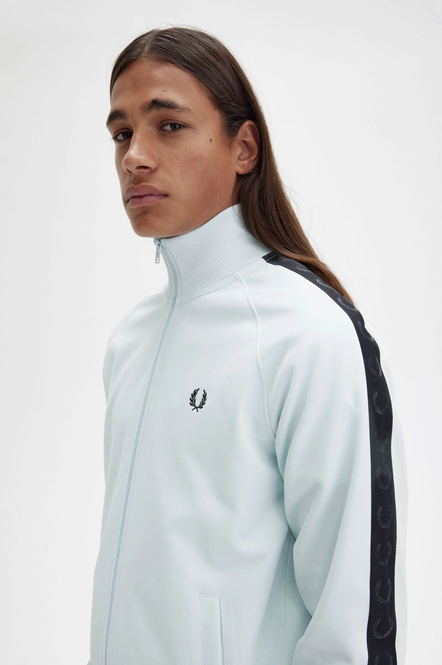 Fred Perry Tonal Taped Track Jacket 3 Fred Perry Tonal Taped Track Jacket - Image 3