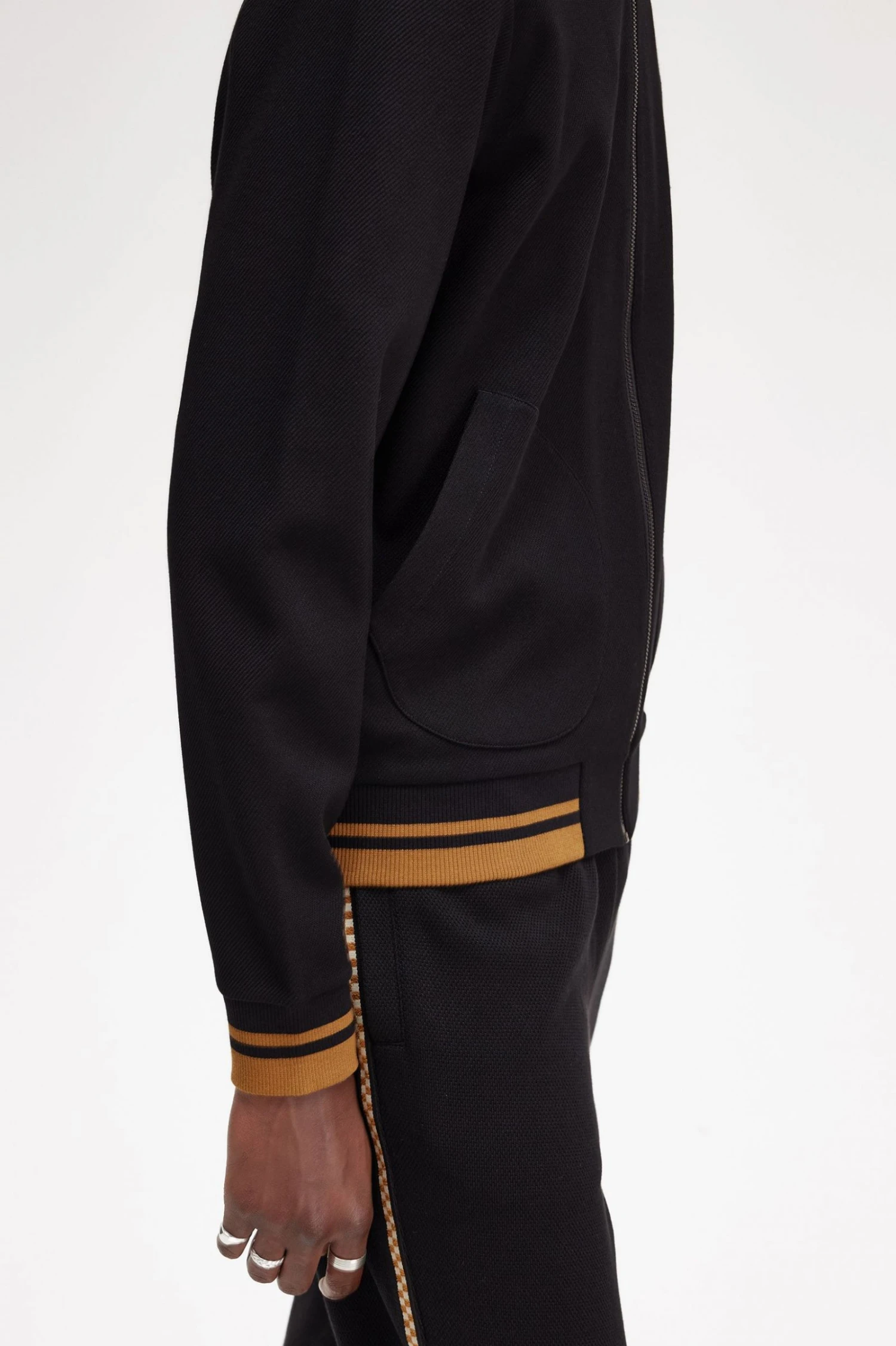 Fred Perry Tipped Detail Track Jacket 3 Fred Perry Tipped Detail Track Jacket - Image 3