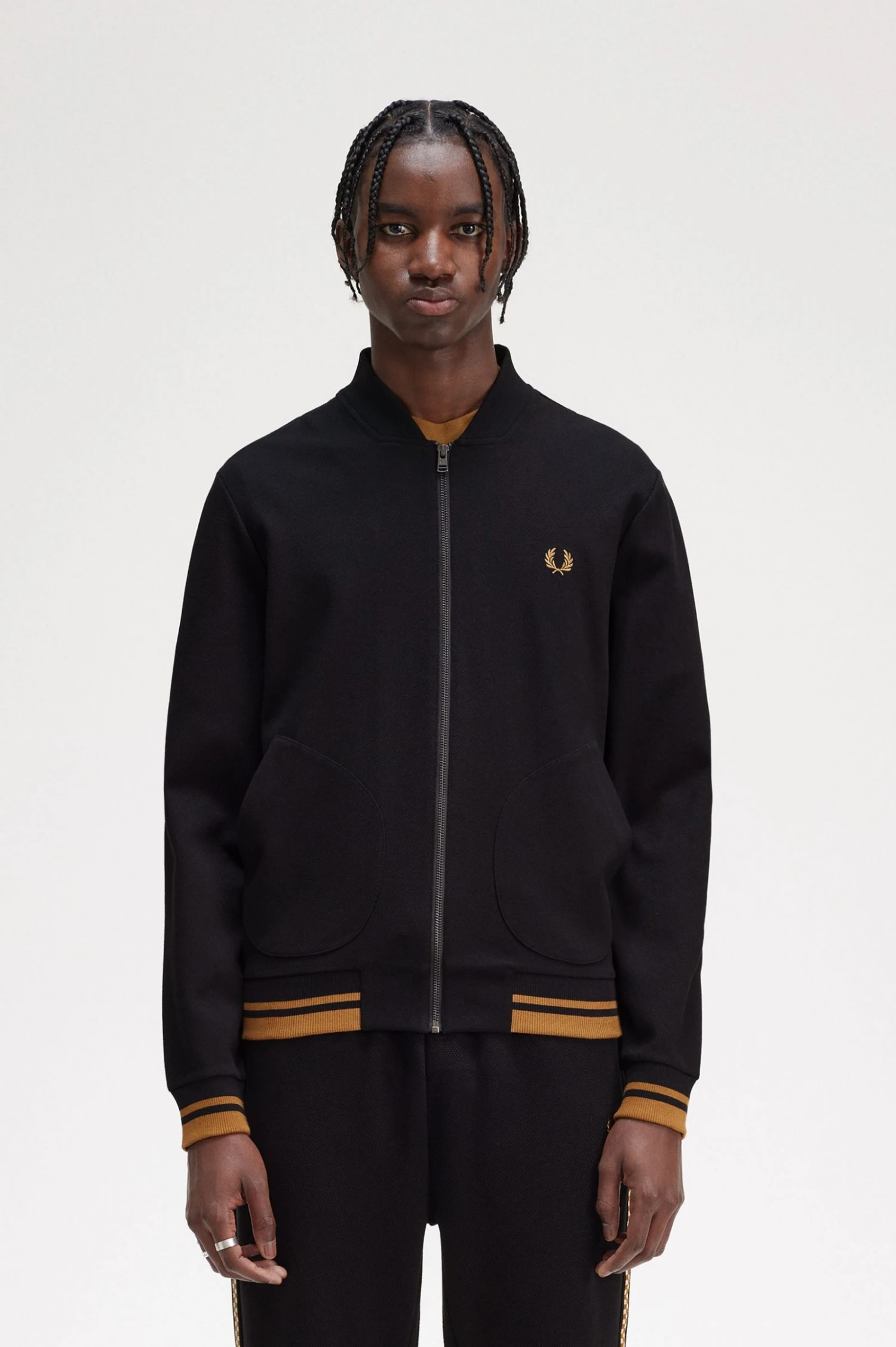 Fred Perry Tipped Detail Track Jacket 1 Fred Perry Tipped Detail Track Jacket