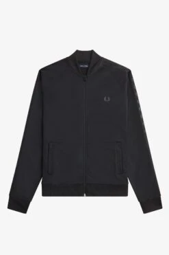 Fred Perry Tonal Tape Track Jacket 14 Fred Perry Tonal Tape Track Jacket -Fred Perry J6550 102 V2 Q323 FLATFRONT
