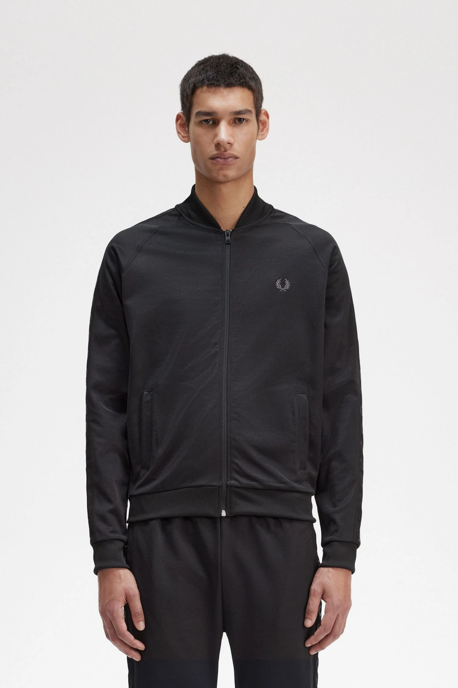 Fred Perry Tonal Tape Track Jacket 1 Fred Perry Tonal Tape Track Jacket