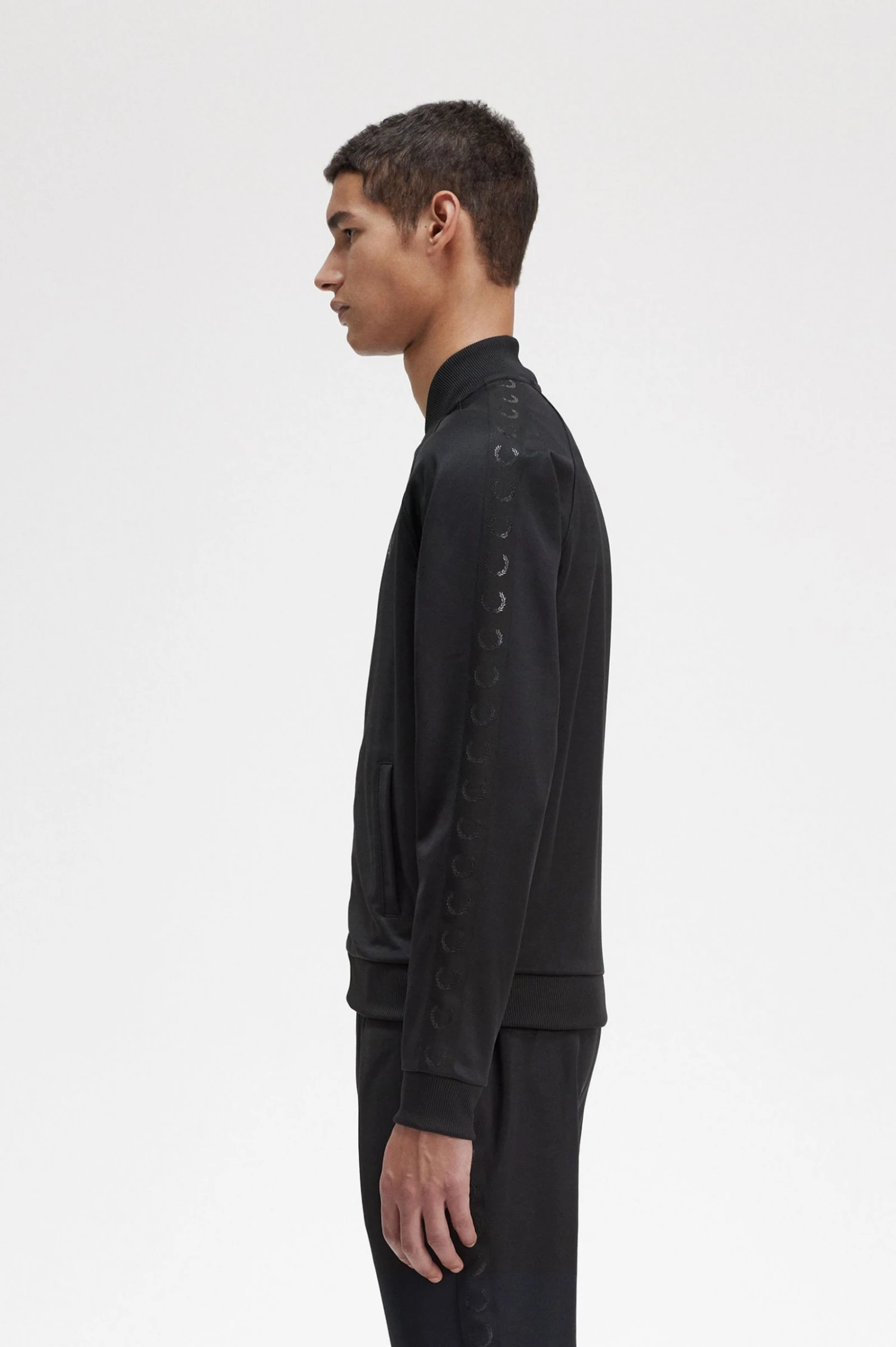 Fred Perry Tonal Tape Track Jacket 2 Fred Perry Tonal Tape Track Jacket - Image 2