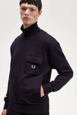 Fred Perry Funnel Neck Track Jacket -Fred Perry J6807 102 V2 Q323 ED1