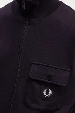 Fred Perry Funnel Neck Track Jacket -Fred Perry J6807 102 V2 Q323 ED2