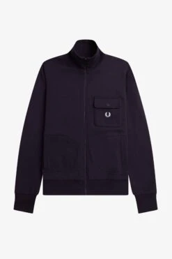 Fred Perry Funnel Neck Track Jacket -Fred Perry J6807 102 V2 Q323 FLATFRONT