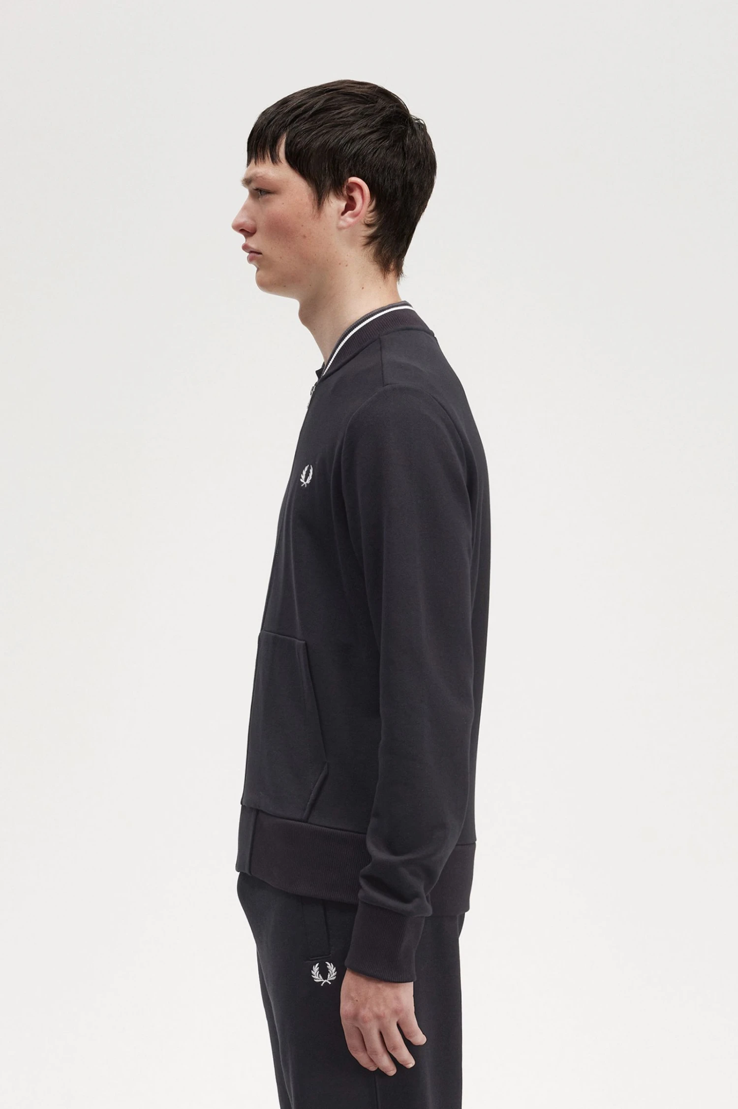 Fred Perry Zip Through Sweatshirt 2 Fred Perry Zip Through Sweatshirt - Image 2