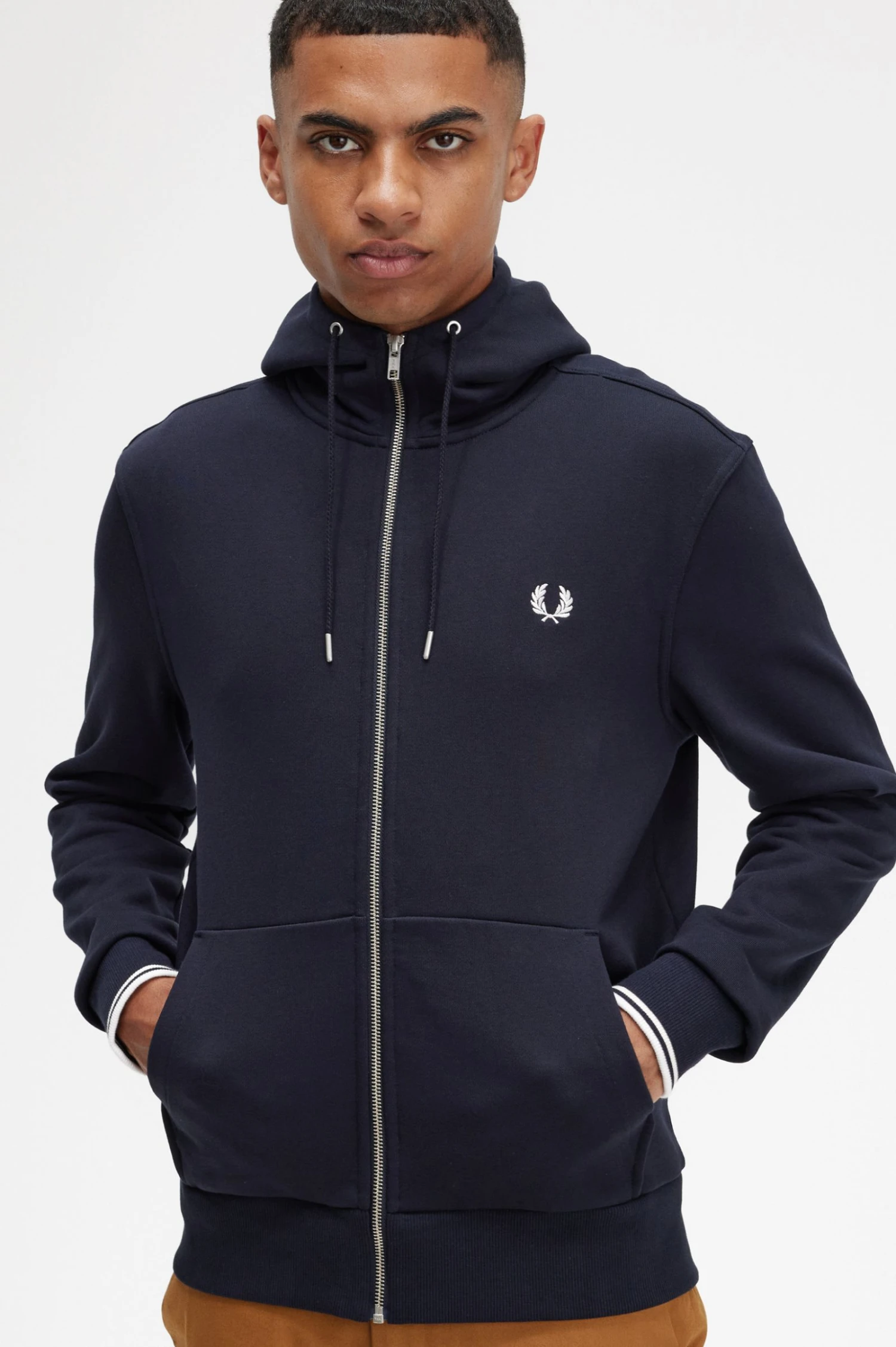 Fred Perry Hooded Zip Through Sweatshirt 3 Fred Perry Hooded Zip Through Sweatshirt - Image 3