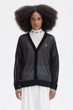 Fred Perry Sheer V-Neck Cardigan
