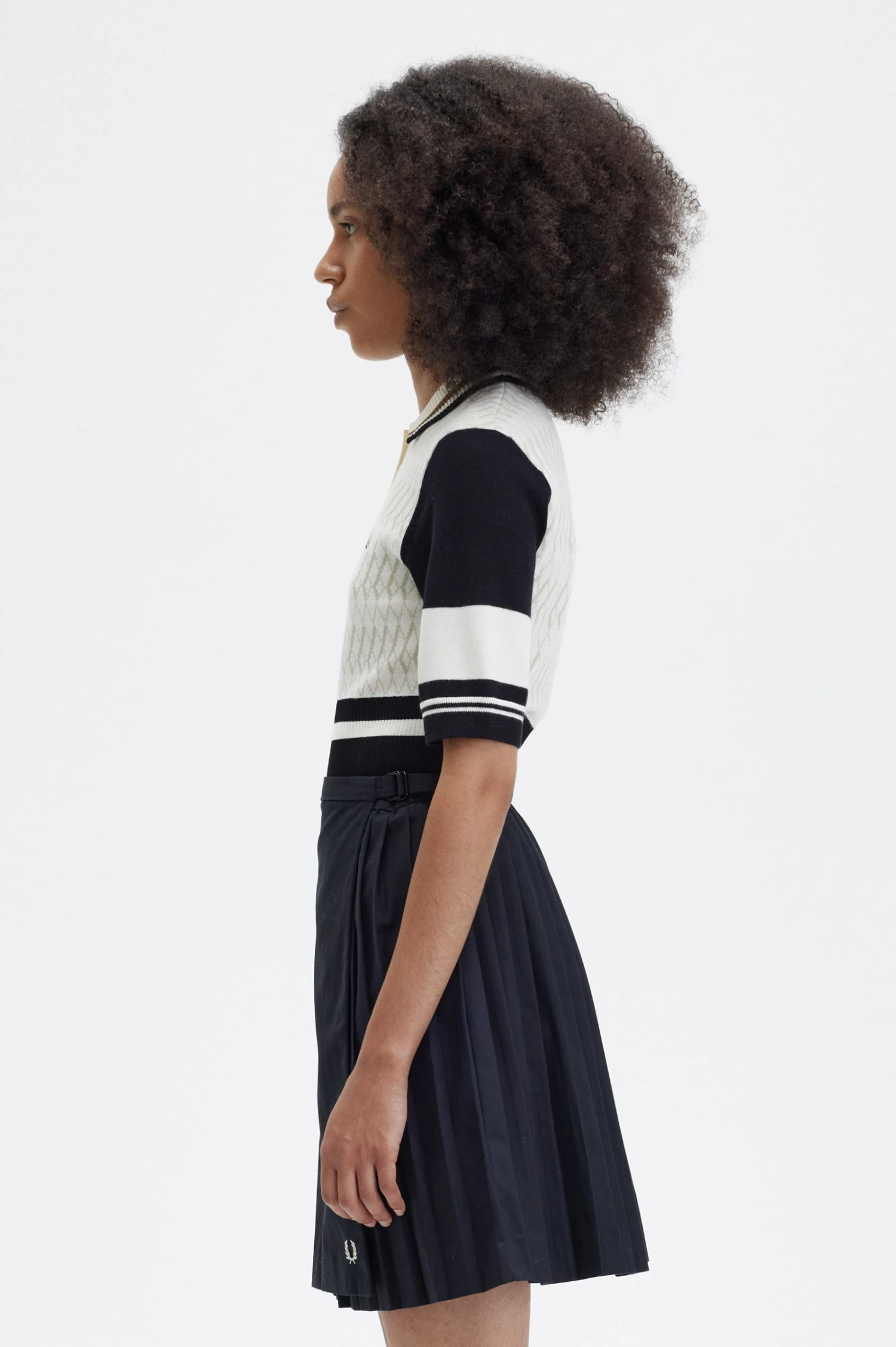 Fred Perry Jacquard Knitted Shirt 2 Fred Perry Jacquard Knitted Shirt - Image 2