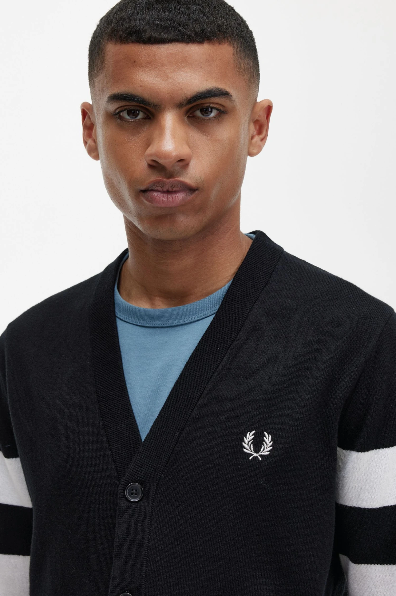 Fred Perry Tipped Sleeve Cardigan 3 Fred Perry Tipped Sleeve Cardigan - Image 3