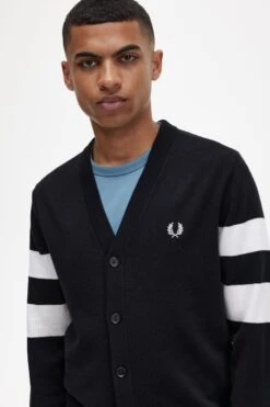 Fred Perry Tipped Sleeve Cardigan 11 Fred Perry Tipped Sleeve Cardigan -Fred Perry K5534 102 5