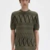 Fred Perry Argyle Panel Knitted T-Shirt