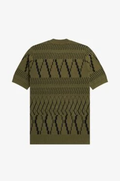 Fred Perry Argyle Panel Knitted T-Shirt -Fred Perry K5552 Q55 7