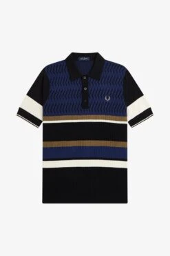 Fred Perry Argyle Panel Knitted Shirt -Fred Perry K5553 143 6